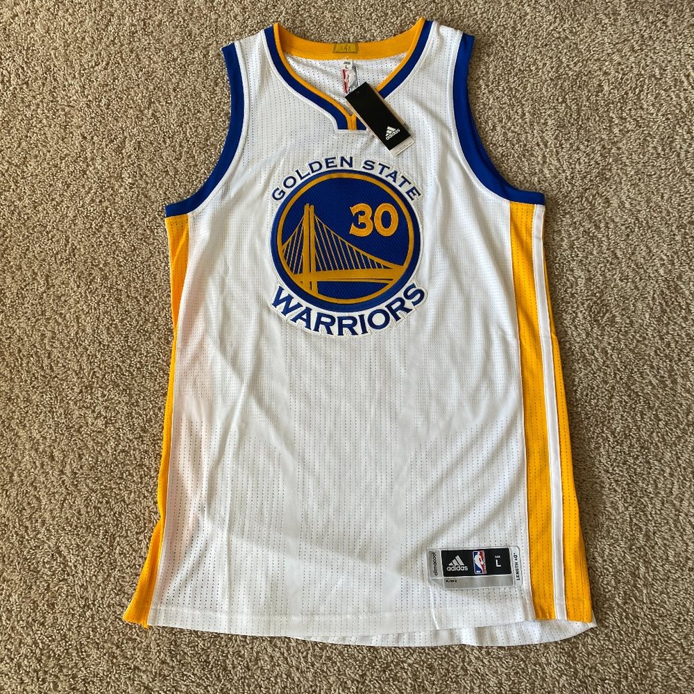 Golden State Warriors Steph Curry pro cut on court jersey